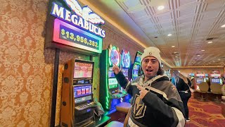 Pompsie Plays A 14000000 Megabucks Slot In Las Vegas [upl. by Oneg]