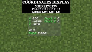 Coordinates Display  minecraft  mod review  Shorts [upl. by Stalker]