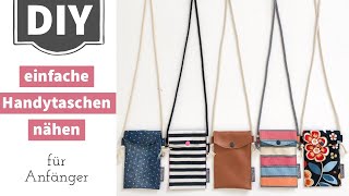 DIY Handytasche Juno nähen  Anleitung kostenlos schnell und einfach [upl. by Nahtaoj]