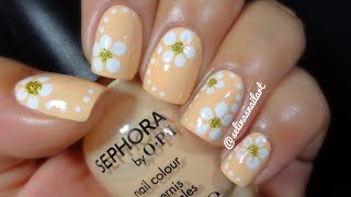 Quick amp Easy Flower Nail Art Tutorial  Selinas Nail Art [upl. by Ispep377]