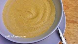 Jamaican Cornmeal Porridge Recipe Video [upl. by Rma]