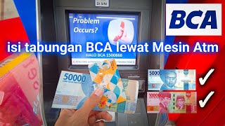 Cara Setor Tunai BCA Lewat mesin Atm [upl. by Ahseiyt]