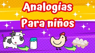 Analogías verbales  Video educativo para niños Relacionar conceptos [upl. by Neelhtak]