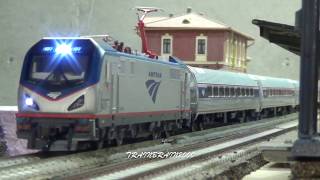 Modern Ho Scale Amtrak Trains Compilation [upl. by Eimmis972]