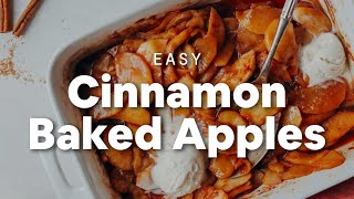 Easy Cinnamon Baked Apples  Minimalist Baker Recipes [upl. by Kalam693]