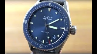 Blancpain Fifty Fathoms Bathyscaphe Ceramic 50000240O52A Dive Watch Review [upl. by Blayze]