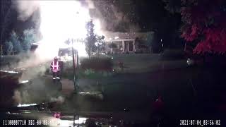 Large propane tank explodes during Kent County house fire [upl. by Auqinehs]