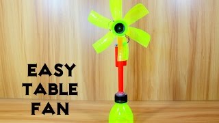 How to Make an Electric Table Fan using Bottle  Very Easy [upl. by Wera]