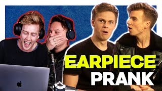 Joe Sugg Caspar Lee INTERVIEW PRANK EARPIECE ft Conor Maynard [upl. by Hedwiga]