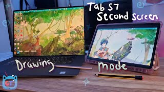 ✏️Tab S7 Wireless Second Screen Feature 🌱Does the Wireless Drawing Mode works [upl. by Naesad]