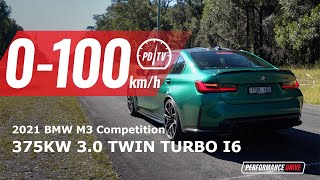 2021 BMW M3 Competition 0100kmh amp engine sound [upl. by Eedyaj49]