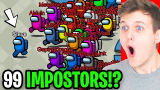 LANKYBOX Reacts To AMONG US With 99 IMPOSTERS BEST AMONG US ANIMATIONS [upl. by Reivilo]