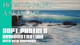 How to Paint a Seascape  Ocean Waves Tutorial  Soft Pastels [upl. by Alrak]