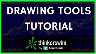 ThinkorSwim Basics Tutorial Drawing Tools Tutorial for Beginners [upl. by Nikaniki]