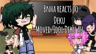 Bnha reacts to Deku  MovedIdol Au UwU Bkdk [upl. by Ferrand]