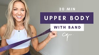 20 Min UPPER BODY WORKOUT at Home with Resistance Band [upl. by Adnahs851]