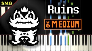 UNDERTALE  RUINS  Piano Tutorial [upl. by Lenard680]