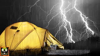 Rain on Tent and Thunderstorm Sounds with Heavy Thunder Rumble and Lightning for Sleeping Relaxing [upl. by Mailliw132]