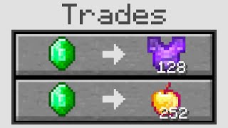 Minecraft But Villagers Trade OP Items [upl. by Lacy]