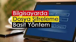 Bilgisayarda Dosya Şifreleme  Basit Yöntem [upl. by Dicks744]