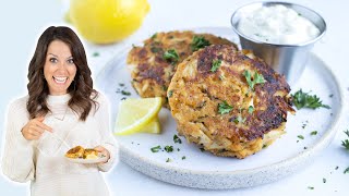 The EASIEST Crab Cakes Recipe  2 Dipping Sauces [upl. by Eniamerej]