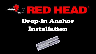 Red Head DropIn Anchor Installation [upl. by Ellahcim]