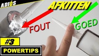 AFKITTEN TIPS  overtollige kit verwijderen  powertips 3 [upl. by Yerok]