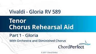 Vivaldis Gloria Part 1  Gloria  Tenor Chorus Rehearsal Aid [upl. by Hogan]