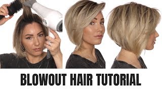 BLOWOUT TUTORIAL  short hair [upl. by Pilar]