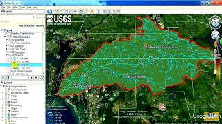 Watershed Delineation in Google Earth Very Easy Method [upl. by Sheree]