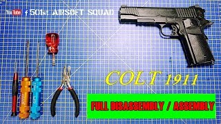 Colt 1911 Co2 GBB Full Assembly  Disassembly [upl. by Mossolb]