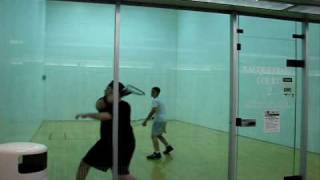 How To Play Racquetball  Backhand Stroke Mechanics [upl. by Anisah]