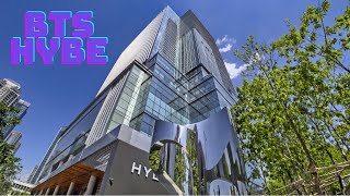 💜 BTS HYBE’ new Building Big Hit Entertainment 4K  Seoul Korea 💜 [upl. by Nojed]