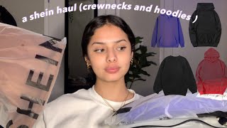 a shein try on haul hoodies amp crewnecks [upl. by Bocock]