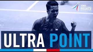 FRENCH OPEN  MS  14  Match point Ginting VS Momota [upl. by Asir]