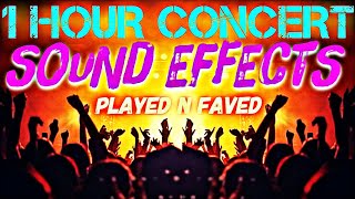 1 Hour Concert Sound Effects  Stage Applause  Screaming  Shouting  Stadium Crowds  Royalty Free [upl. by Enirehtahc]