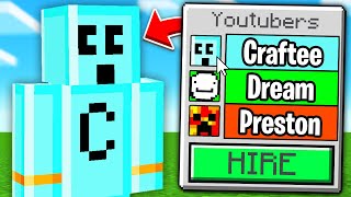 Minecraft But I Can Hire YouTubers [upl. by Anelad685]