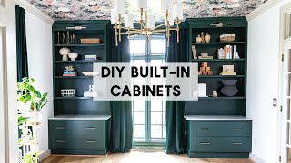 EASY BuiltIn Cabinets How To For Beginners [upl. by Ellainad]