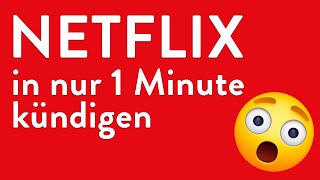 Netflix kündigen  in genau 1 Minute erledigt [upl. by Fifine566]