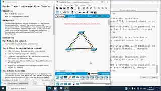 641 Packet Tracer  Implement Etherchannel [upl. by Loux507]