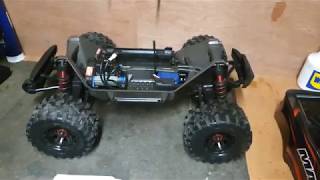 Hobbywing max8 esc upgrade in traxxas maxx [upl. by Amersham]