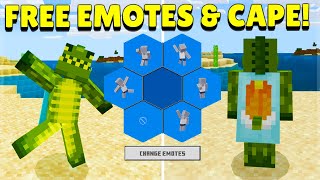 How To Unlock FREE Emotes Character Items amp NEW Cape In Minecraft 116 Nether Update [upl. by Veriee]