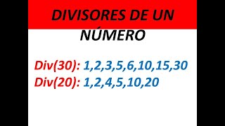 Divisores comunes Divisor Común [upl. by O'Connell662]