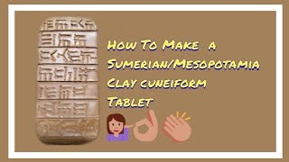 how to make a clay cuneiform tablet Read the description [upl. by Tarsus]