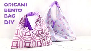 ORIGAMI BAG Tutorial  EASY Market Tote OR Bento Bag  Step By Step Instructions [upl. by Anilejna]