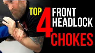 Top 4 Chokes From Front Headlock Series For Self Defense · BJJ · MMA [upl. by Ozne]