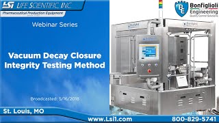 Vacuum Decay Closure Integrity Testing Method  Bonfiglioli Engineering [upl. by Airdnek554]