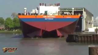 Awesome big ship launches [upl. by Humfrey]