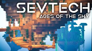 SevTech Ages of the Sky Ep 7 Blood Magic BUILD [upl. by Idou858]