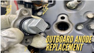 Outboard Engine Anode Replacement [upl. by Aleunam]